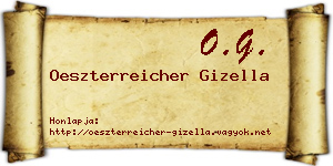 Oeszterreicher Gizella névjegykártya